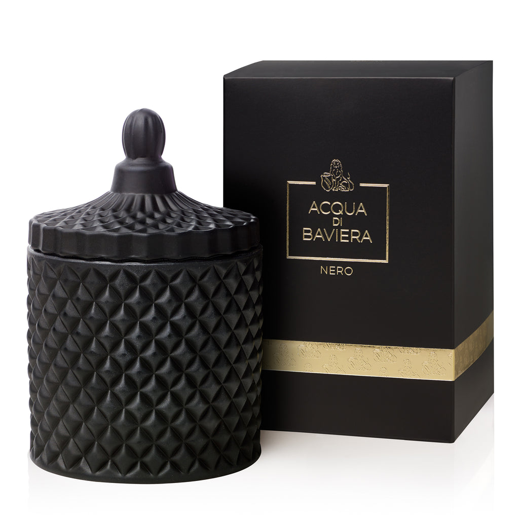 NERO Duftkerze 180g in elegantem mattierten Glas